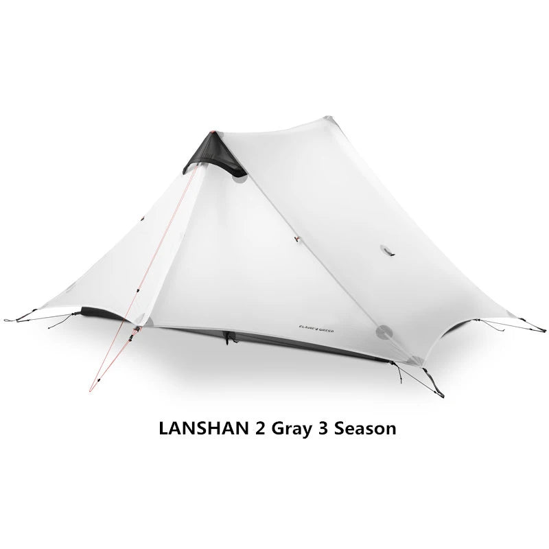 2024 New Version FLAME'S CREED LanShan 2 Person Oudoor Ultralight Camping Tent 3 Season Professional 15D Silnylon Rodless Tent
