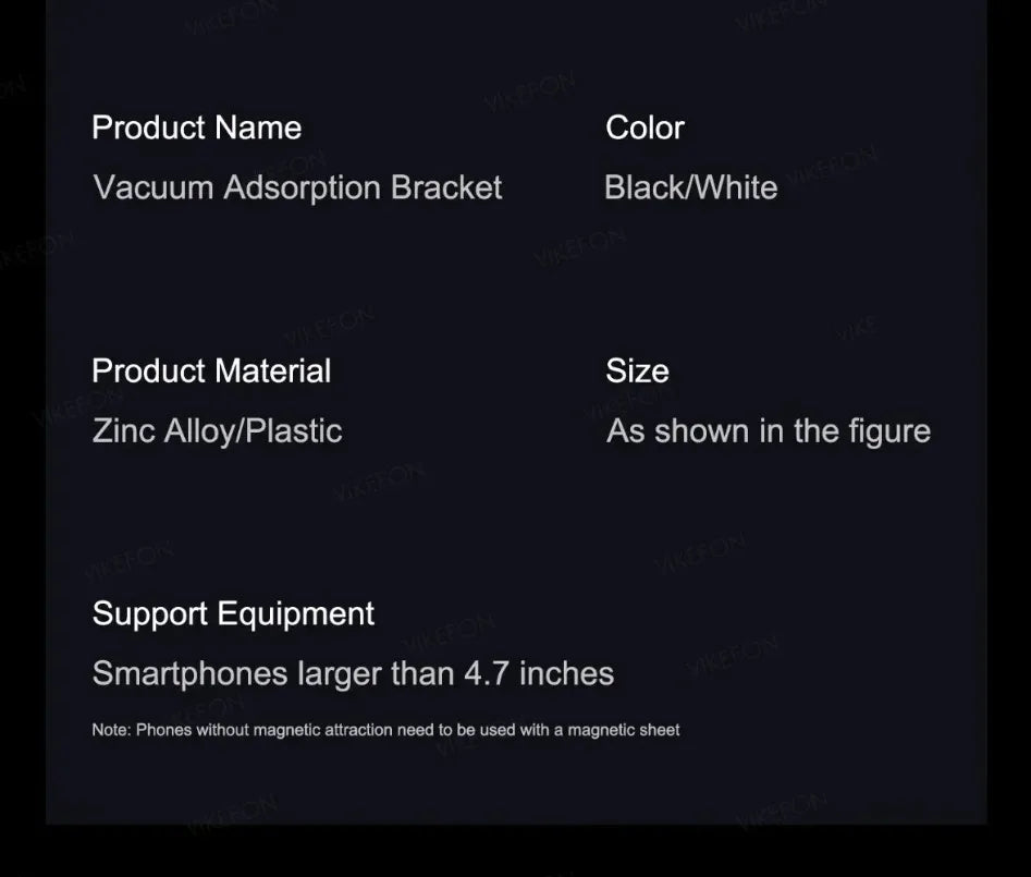 Magnetic Car Phone Holder 360° Rotation Folding With Vacuum Suction Cup. Car/Gym/Driving Phone Holder
