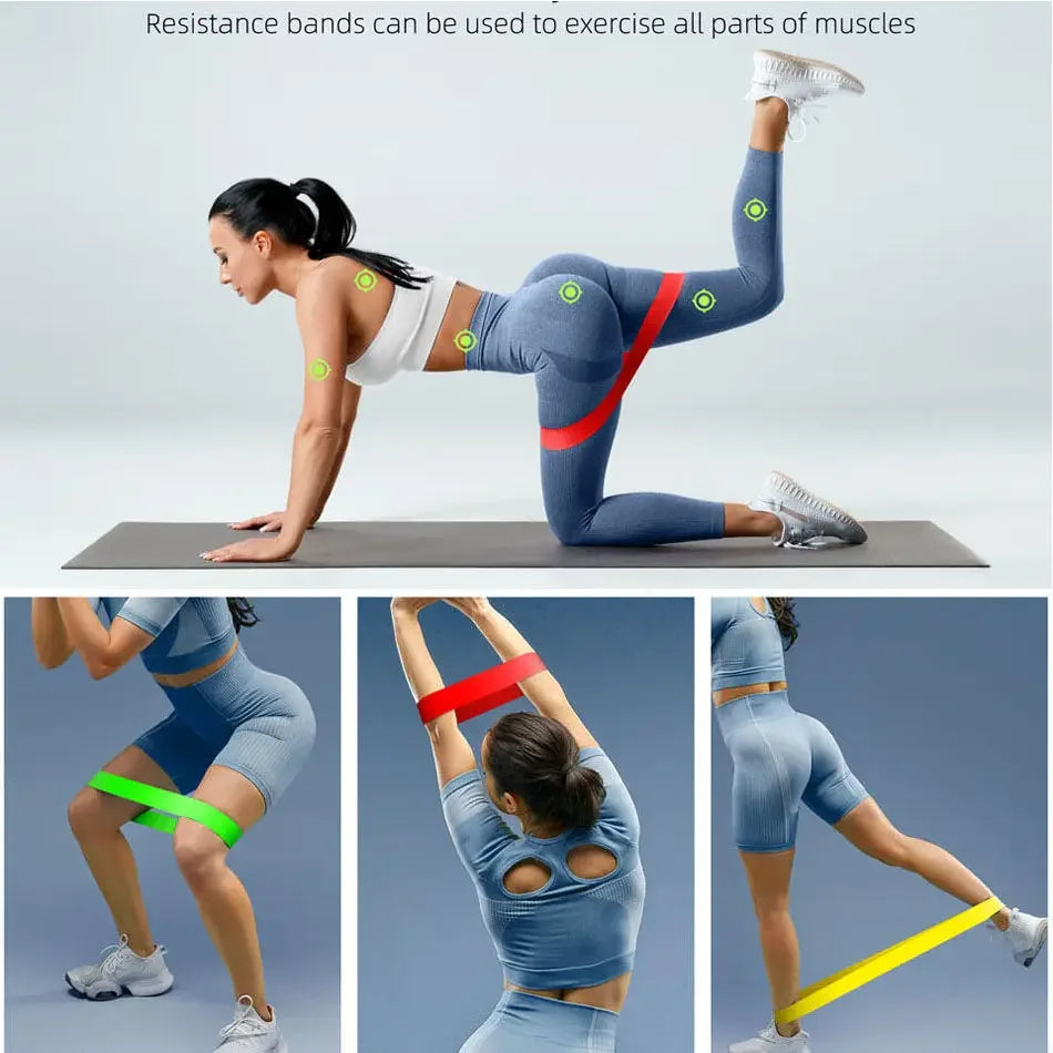 5× TPE Resistance Bands Fitness Set Rubber Loop Bands Strength Training Workout Expander Yoga Gym Equipment Elastic Rubber Loop