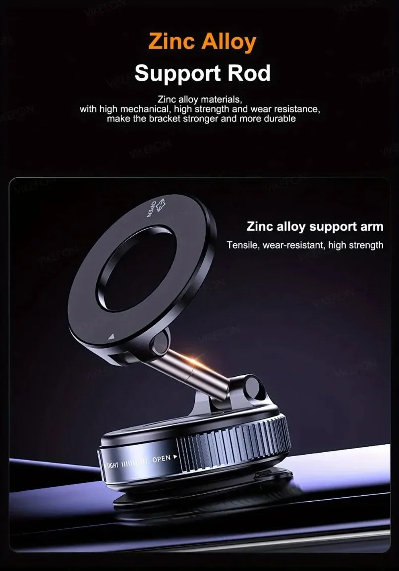 Magnetic Car Phone Holder 360° Rotation Folding With Vacuum Suction Cup. Car/Gym/Driving Phone Holder