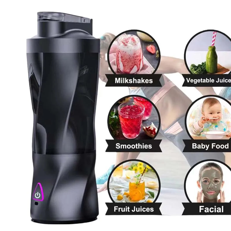 Wholesale Electric Rechargeable Personal Juicer Cup Portable USB Battery Operated Smoothie Push Button UK Outdoor Household