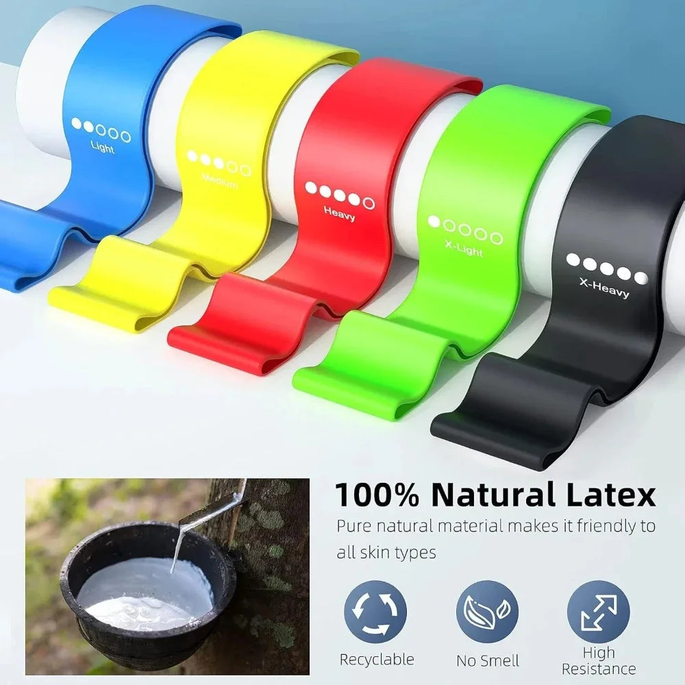 5× TPE Resistance Bands Fitness Set Rubber Loop Bands Strength Training Workout Expander Yoga Gym Equipment Elastic Rubber Loop