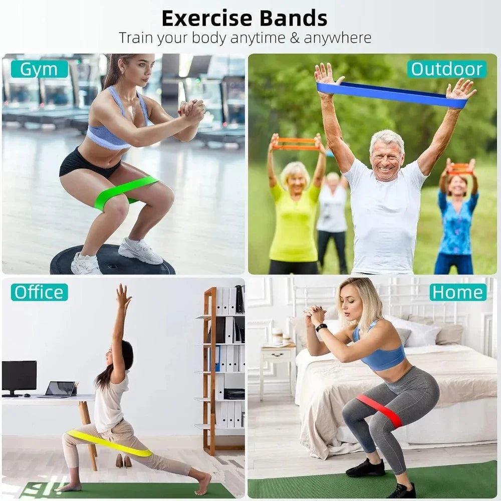 5× TPE Resistance Bands Fitness Set Rubber Loop Bands Strength Training Workout Expander Yoga Gym Equipment Elastic Rubber Loop
