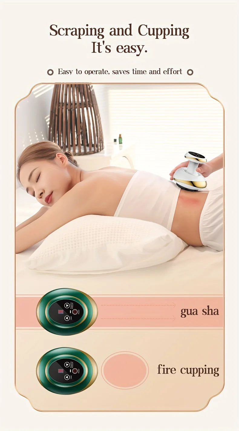 Electric Massage Meridian Brush Universal Body Dredging Cupping Scraping Instrument Abdominal And Back Massager For Home
