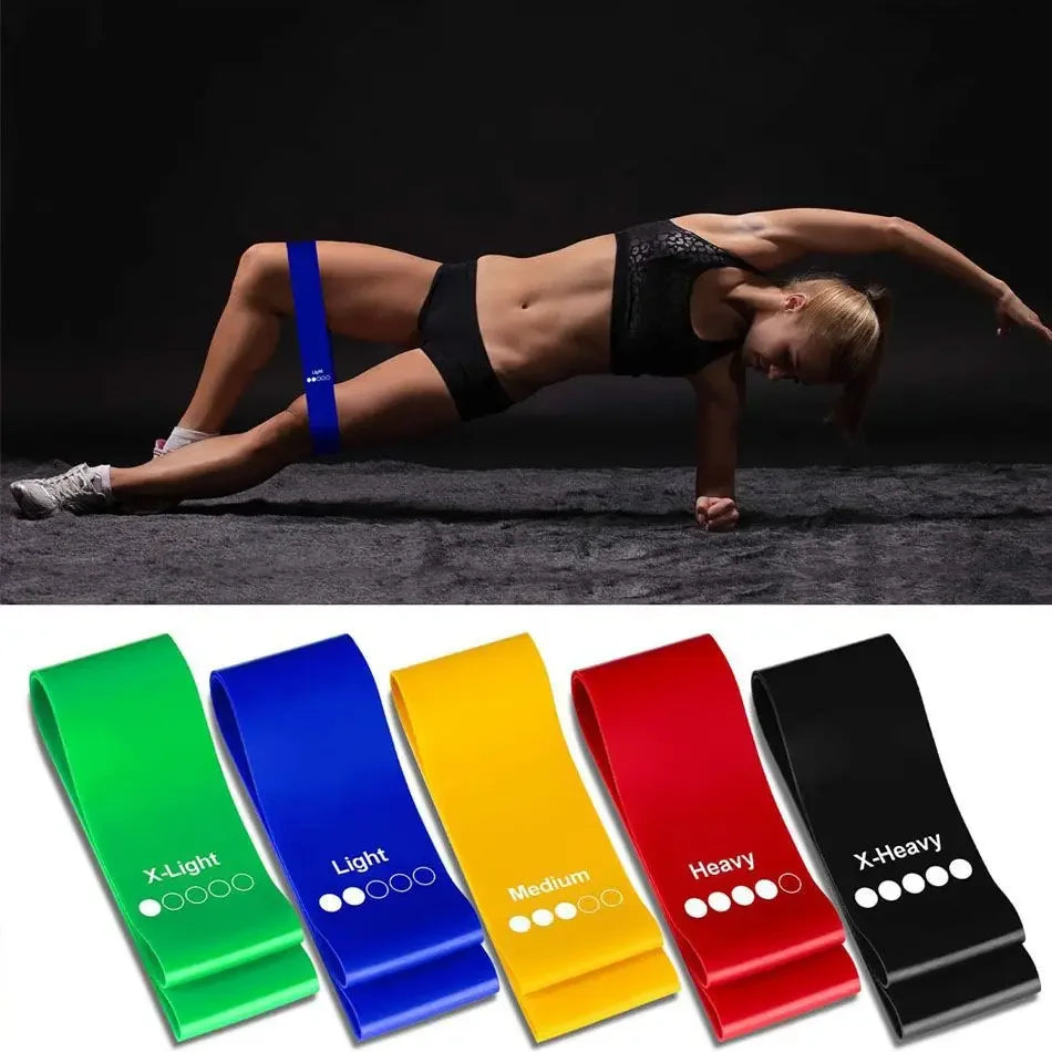 5× TPE Resistance Bands Fitness Set Rubber Loop Bands Strength Training Workout Expander Yoga Gym Equipment Elastic Rubber Loop