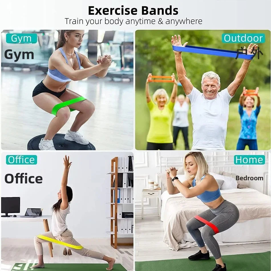 5× TPE Resistance Bands Fitness Set Rubber Loop Bands Strength Training Workout Expander Yoga Gym Equipment Elastic Rubber Loop