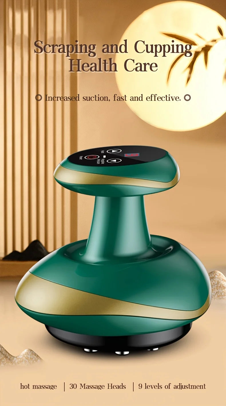 Electric Massage Meridian Brush Universal Body Dredging Cupping Scraping Instrument Abdominal And Back Massager For Home