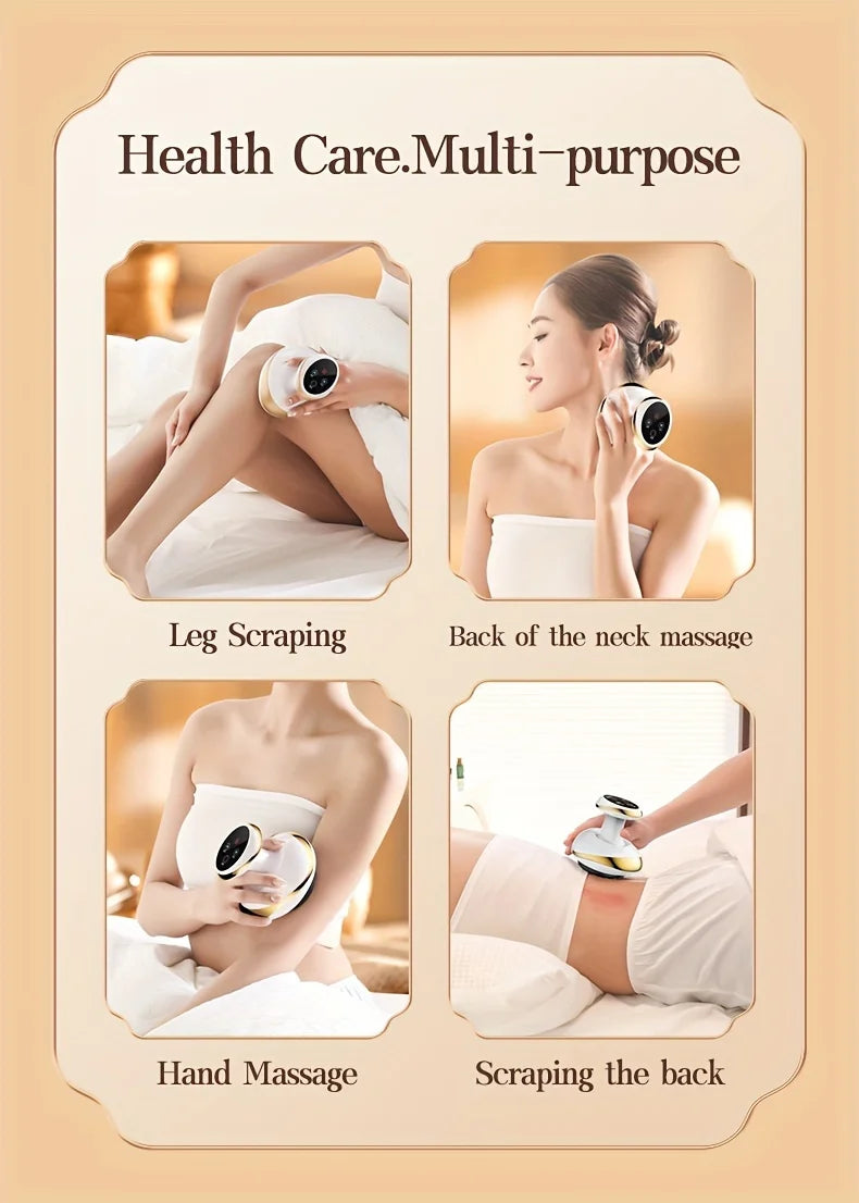 Electric Massage Meridian Brush Universal Body Dredging Cupping Scraping Instrument Abdominal And Back Massager For Home