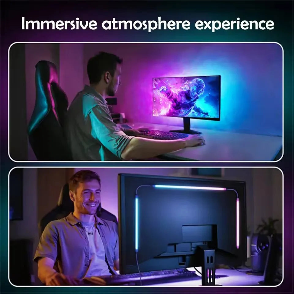 Smart LED Gaming Strip Light Computer Monitor Backlight Sync Strip Light RGB Light Bar Screen USB Gaming Bedroom Decor Lamp