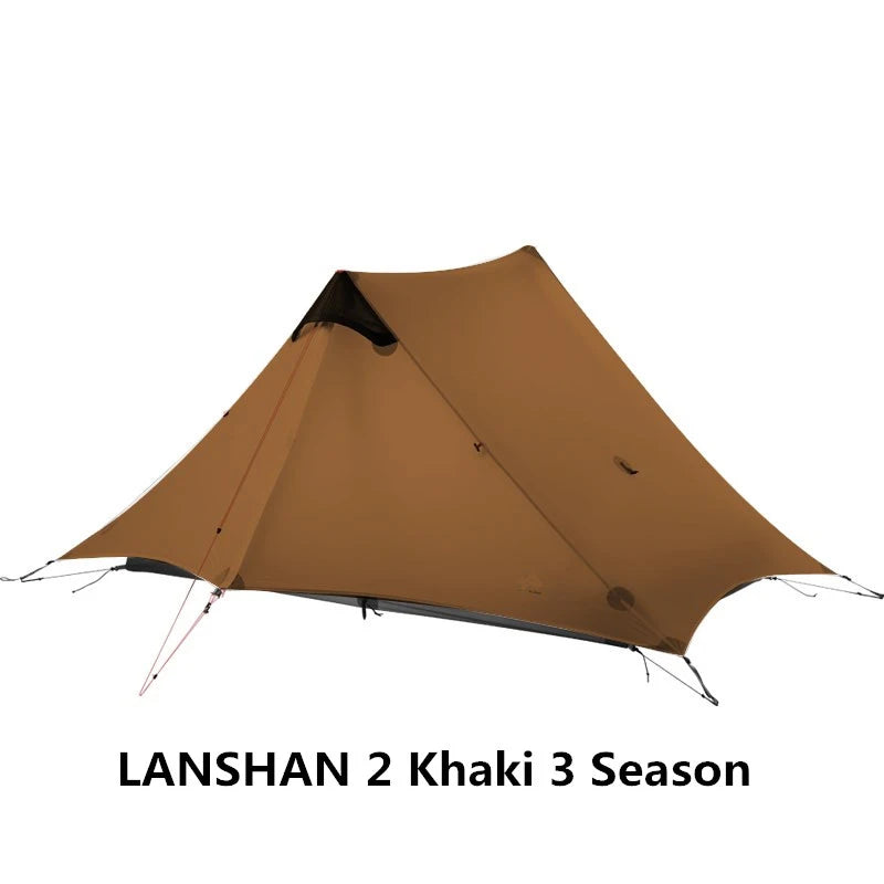 2024 New Version FLAME'S CREED LanShan 2 Person Oudoor Ultralight Camping Tent 3 Season Professional 15D Silnylon Rodless Tent