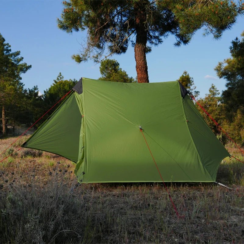 2024 New Version FLAME'S CREED LanShan 2 Person Oudoor Ultralight Camping Tent 3 Season Professional 15D Silnylon Rodless Tent