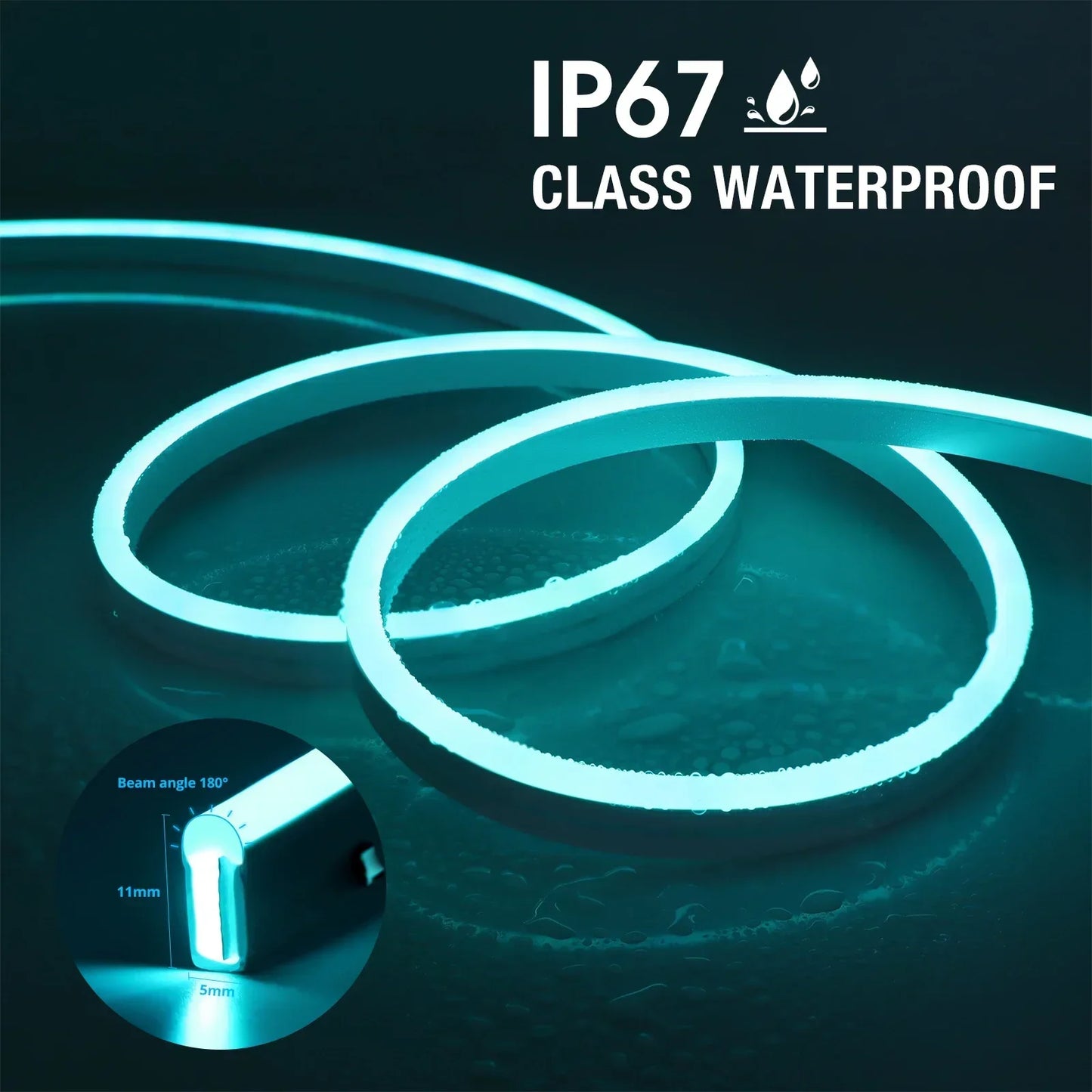 1-5m USB LED Strip Light RGB Neon Waterproof Flexible Ribbon Tape Bluetooth App Remote Control Home Room Decoration Music Sync