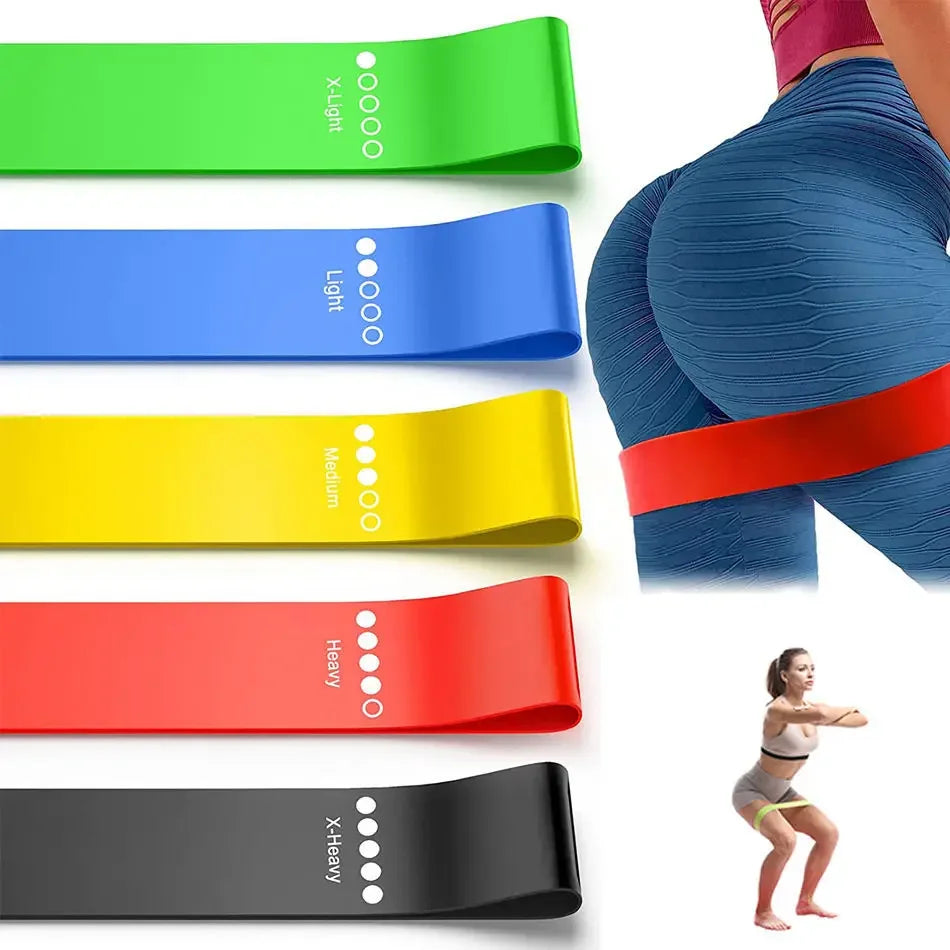 5× TPE Resistance Bands Fitness Set Rubber Loop Bands Strength Training Workout Expander Yoga Gym Equipment Elastic Rubber Loop