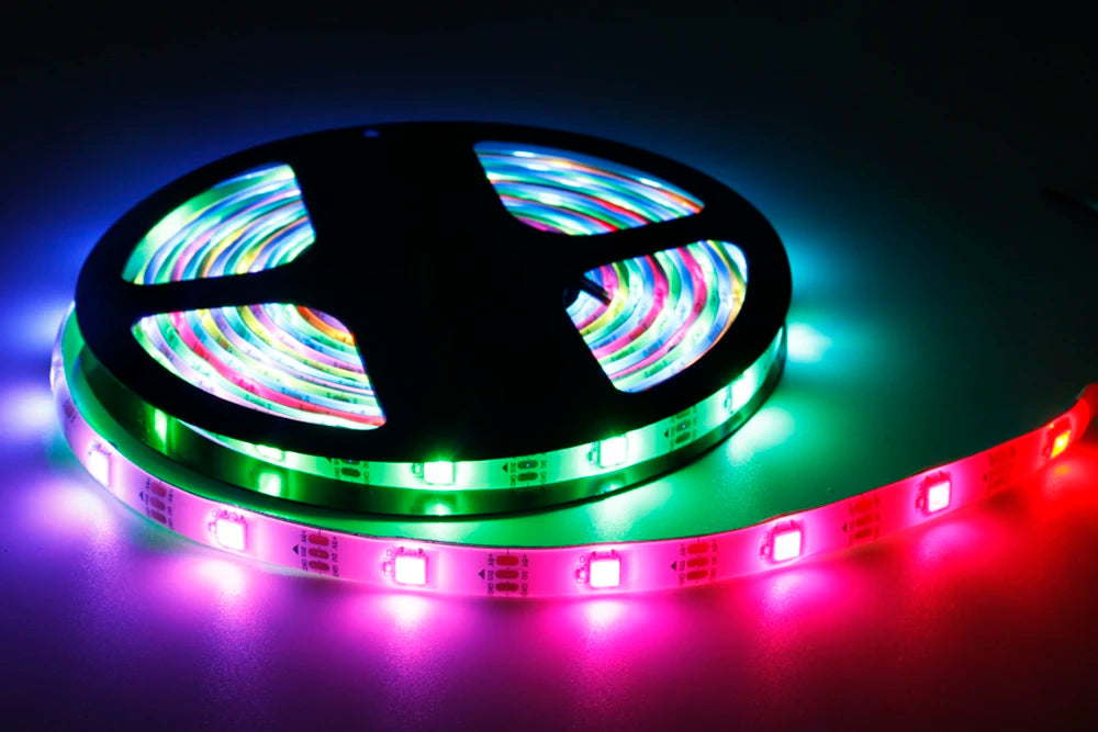 WS2812B LED Strip Individually Addressable Smart RGB LED Strip Waterproofith and 28Keys Bluetooth Music Controller Kit DC5V