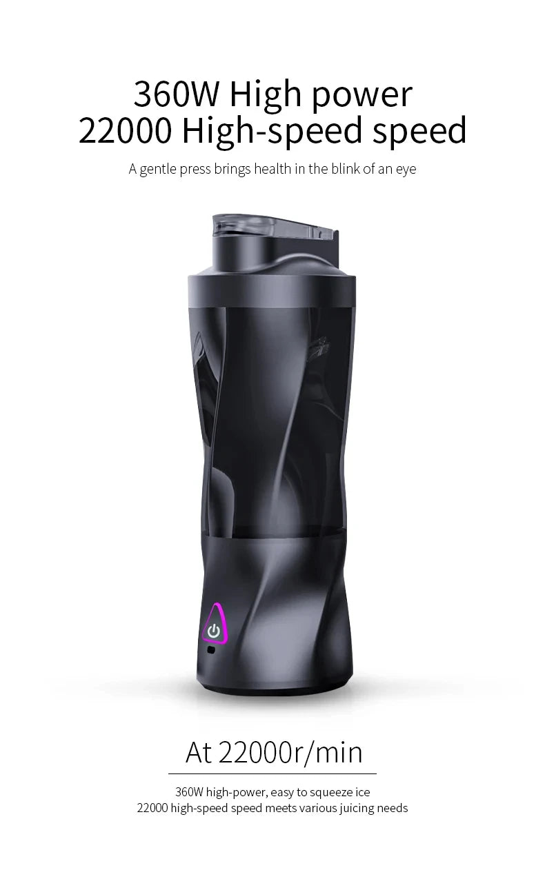 Electric Portable Juicer Fresh Fruit Mixer 700ML Multifunctional USB Rechargeable Shakes Smoothie Blender Outdoor Mixing Cup