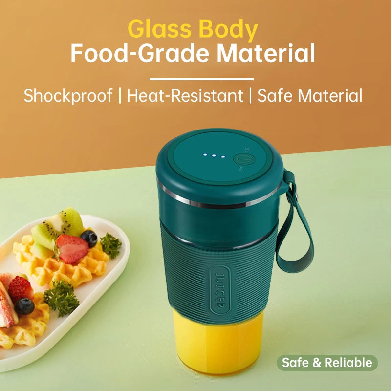 Mini Portable Juicer Bottle USB Charging Electric Juice Cup Home Multi-functional Automatic Fruit Blender For Home Kitchen