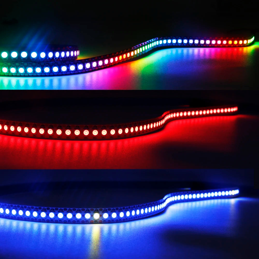 WS2812B LED Strip Individually Addressable Smart RGB LED Strip Waterproofith and 28Keys Bluetooth Music Controller Kit DC5V
