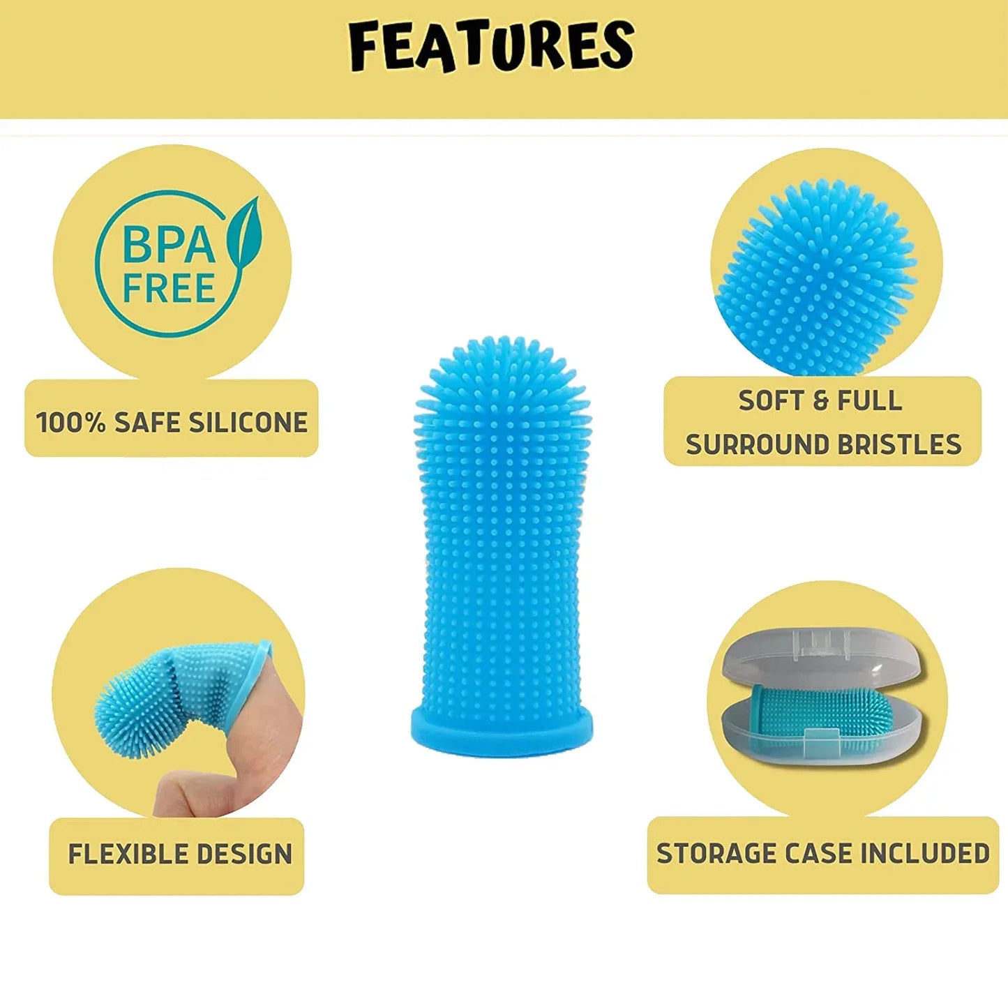 FUR SMILE soft dental finger brush
