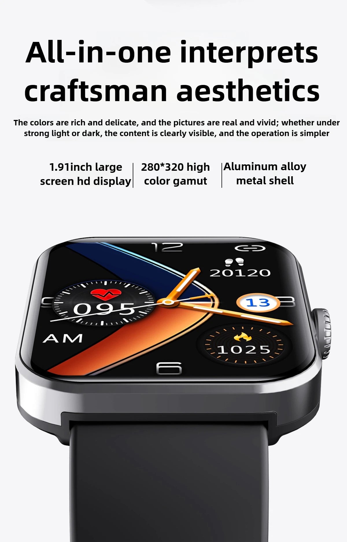 Temperature Monitoring Touch Screen  Blood Pressure Tracker Wearable Device Smartwatch Sports Fitness Tracker Voice Call Watch