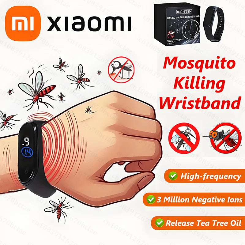 ‌Xiaomi Ultrasonic Mosquito Killer Wristband Wearable Physical & Ultrasonic Non-Chemical For Home&Outdoor Prevent Mosquito Bites