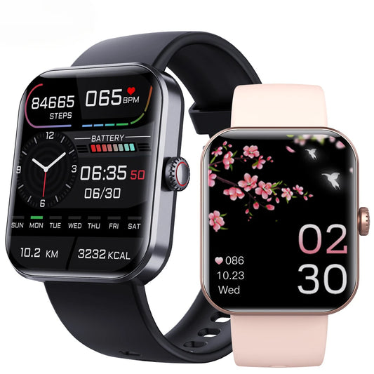 Temperature Monitoring Touch Screen  Blood Pressure Tracker Wearable Device Smartwatch Sports Fitness Tracker Voice Call Watch