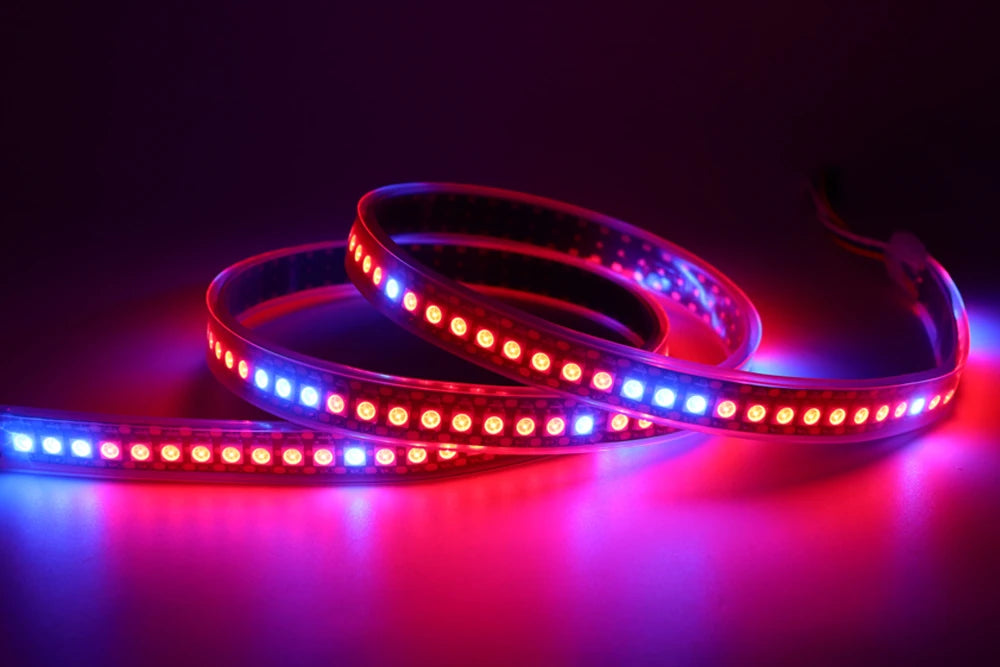 WS2812B LED Strip Individually Addressable Smart RGB LED Strip Waterproofith and 28Keys Bluetooth Music Controller Kit DC5V