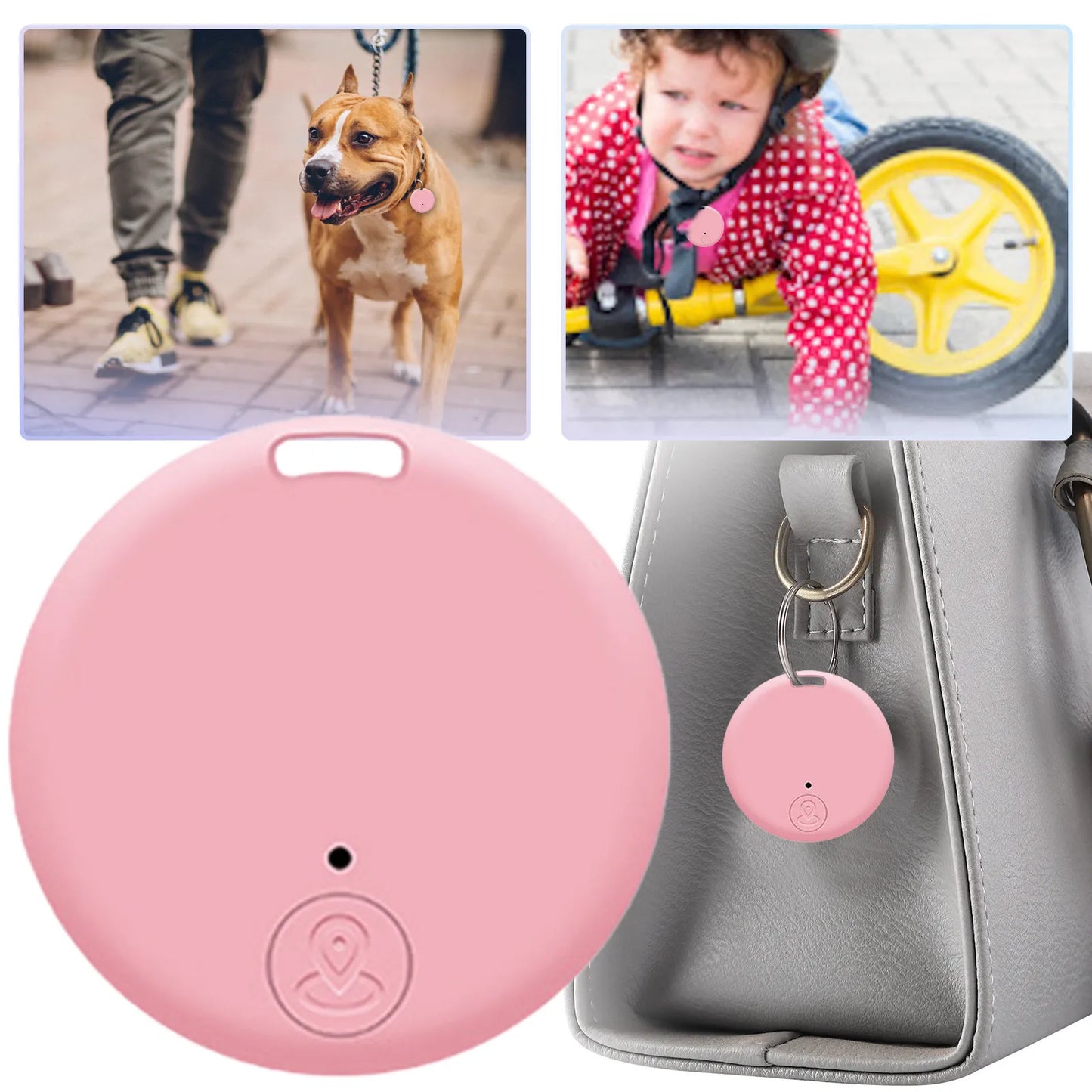 Mini GPS Locator AntiLost Alarm Wallet Keychain