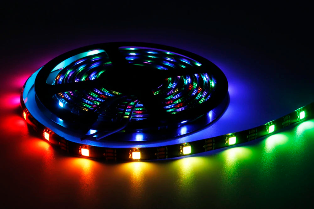 WS2812B LED Strip Individually Addressable Smart RGB LED Strip Waterproofith and 28Keys Bluetooth Music Controller Kit DC5V