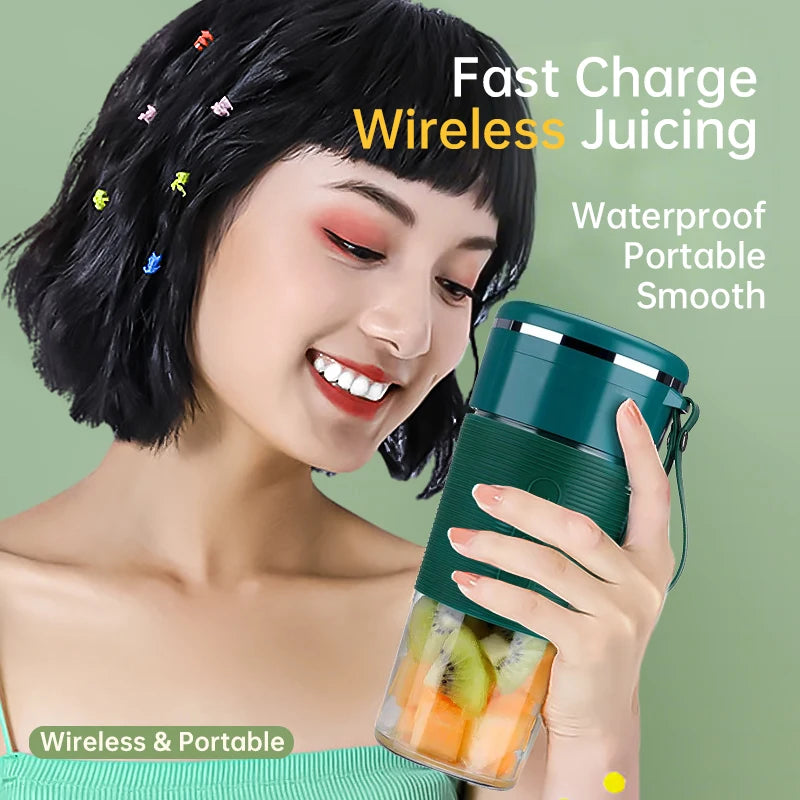Mini Portable Juicer Bottle USB Charging Electric Juice Cup Home Multi-functional Automatic Fruit Blender For Home Kitchen