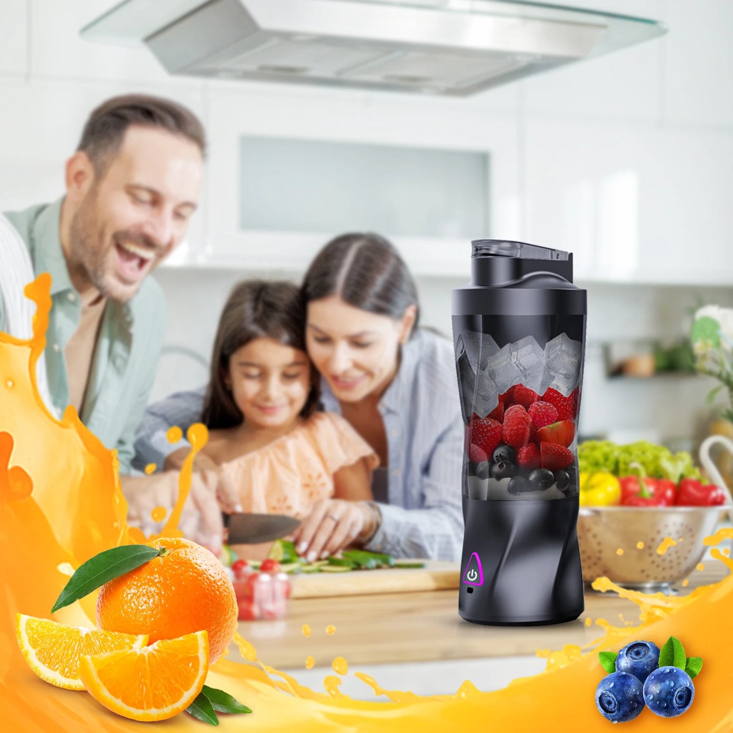 Electric Portable Juicer Fresh Fruit Mixer 700ML Multifunctional USB Rechargeable Shakes Smoothie Blender Outdoor Mixing Cup