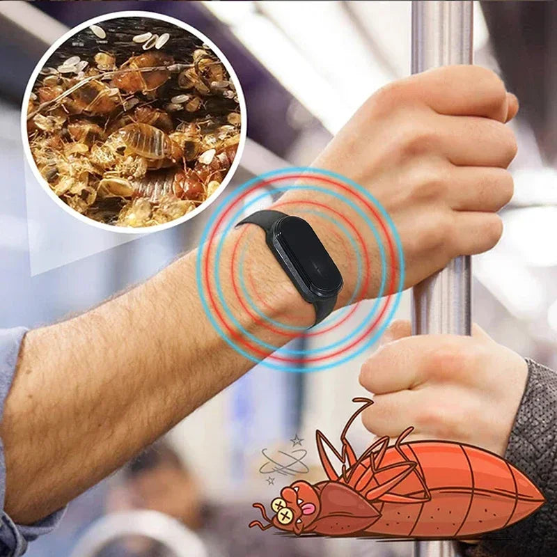 ‌Xiaomi Ultrasonic Mosquito Killer Wristband Wearable Physical & Ultrasonic Non-Chemical For Home&Outdoor Prevent Mosquito Bites