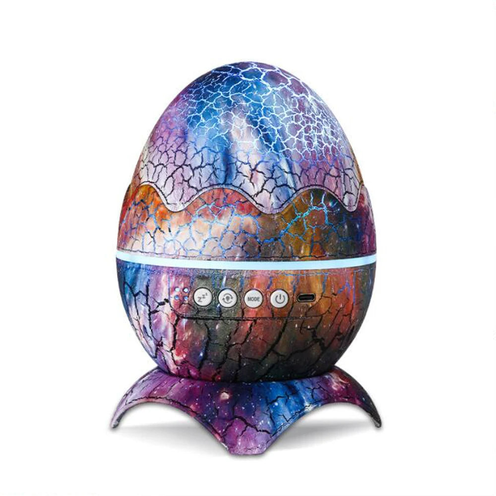 Dinosaur Egg Galaxy Star Projector Starry Light with Wireless Music Player LED Night Lamp with White Noise Nebula Remote Control