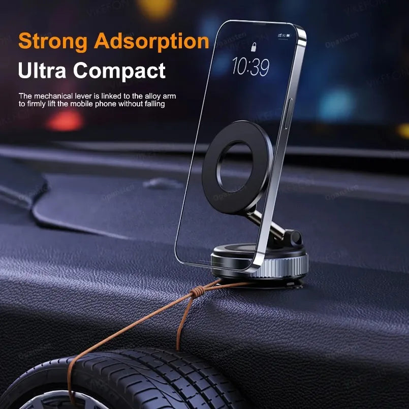 Magnetic Car Phone Holder 360° Rotation Folding With Vacuum Suction Cup. Car/Gym/Driving Phone Holder