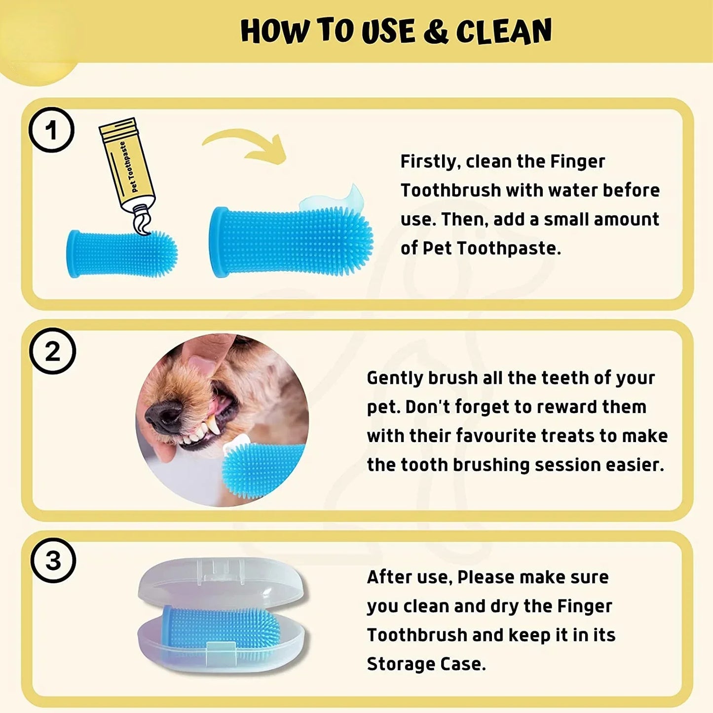FUR SMILE soft dental finger brush