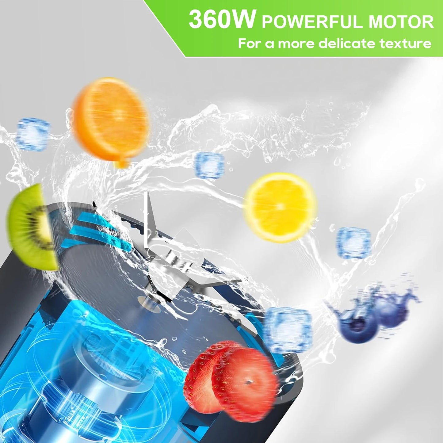 Electric Portable Juicer Fresh Fruit Mixer 700ML Multifunctional USB Rechargeable Shakes Smoothie Blender Outdoor Mixing Cup